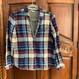 Charlotte Russe plaid flannel shirt- size S
